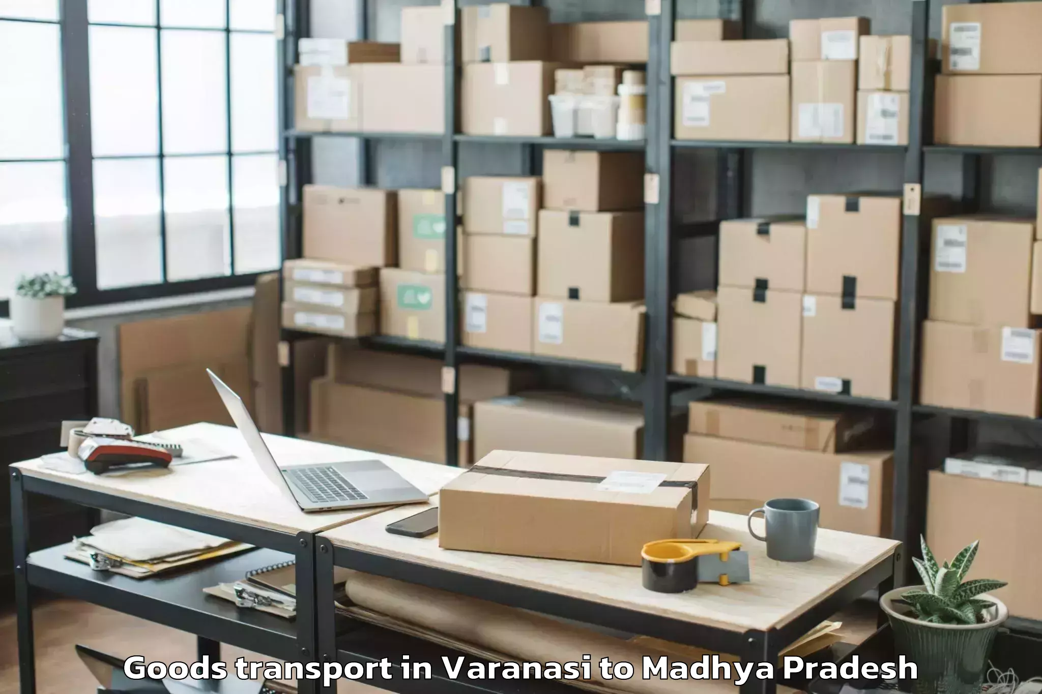 Professional Varanasi to Timarni Goods Transport